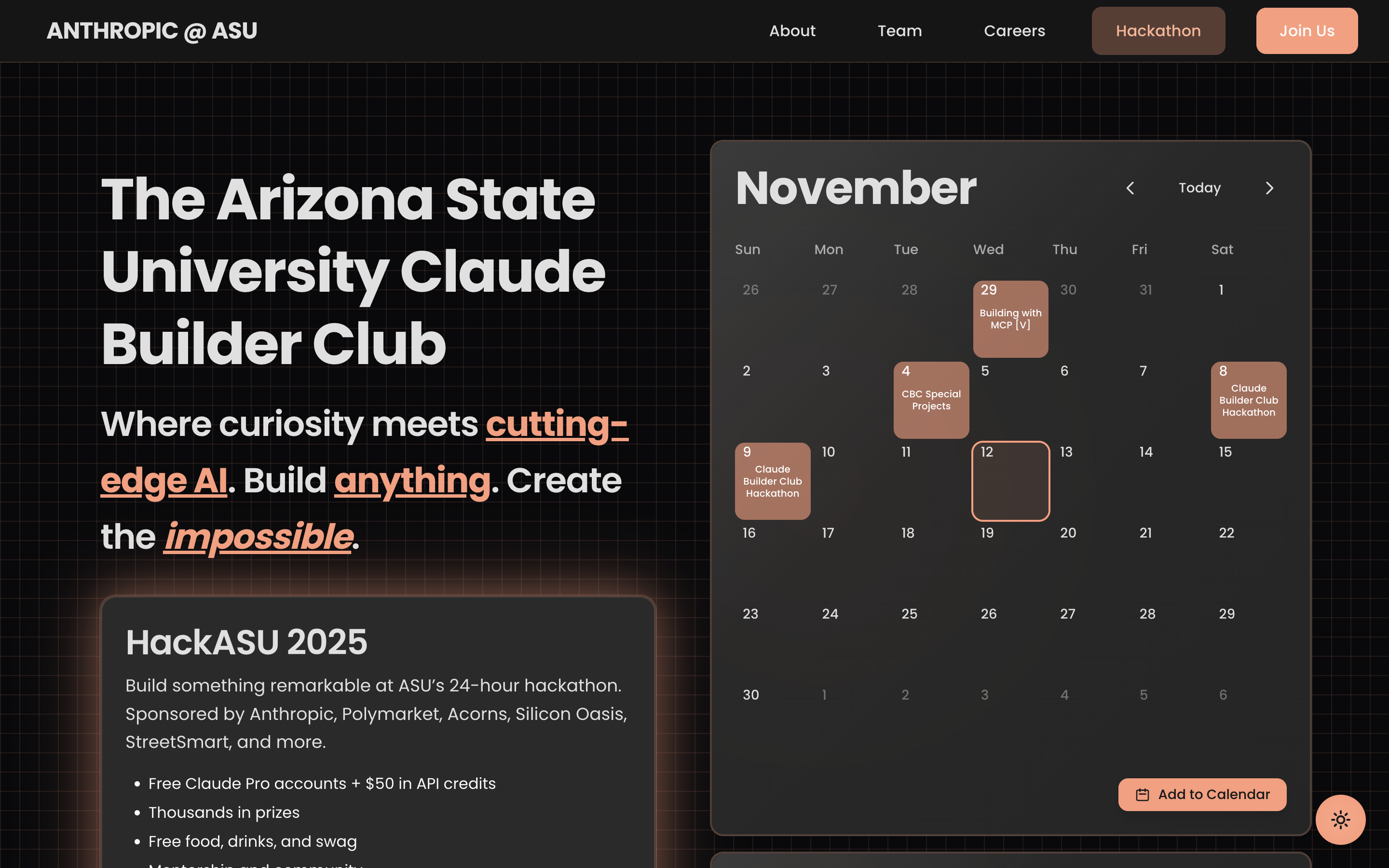 Anthropic @ ASU Website